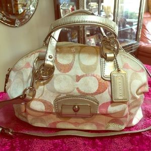 Authentic COACH Begonia Multi Embr Sig Satchel Bag